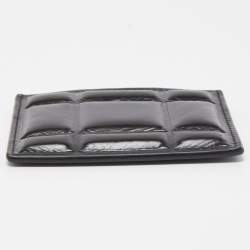 Pre Owned Bottega Veneta Black Padded Intrecciato Leather Card Holder