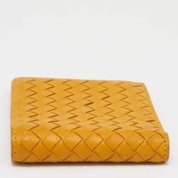 Bottega Veneta Mustard Intrecciato Leather Bifold Wallet
