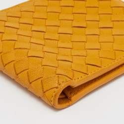 Bottega Veneta Mustard Intrecciato Leather Bifold Wallet