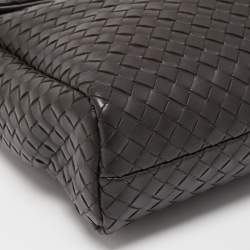 Pre Owned Bottega Veneta Choco Brown Intrecciato Leather Briefcase