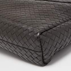 Pre Owned Bottega Veneta Choco Brown Intrecciato Leather Briefcase