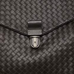 Pre Owned Bottega Veneta Choco Brown Intrecciato Leather Briefcase