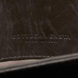 Pre Owned Bottega Veneta Choco Brown Intrecciato Leather Briefcase