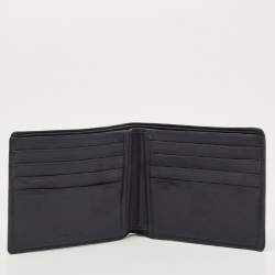 Pre Owned Bottega Veneta Navy Blue Intrecciato Leather Bifold Wallet