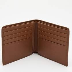 Pre Owned Bottega Veneta Brown Intrecciato Leather Bifold Wallet
