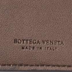 Pre Owned Bottega Veneta Brown Intrecciato Leather Bifold Wallet