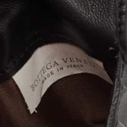 Bottega Veneta Black Intrecciato Karung and Leather Bifold Wallet