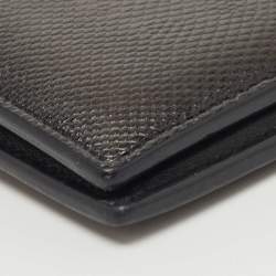 Bottega Veneta Black Intrecciato Karung and Leather Bifold Wallet
