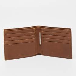 Pre Owned Bottega Veneta Brown Intrecciato Leather Bifold Wallet