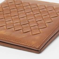 Pre Owned Bottega Veneta Brown Intrecciato Leather Bifold Wallet