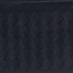 Bottega Veneta Blue Intrecciato Leather Bifold Wallet