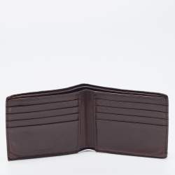 Pre Owned Bottega Veneta Dark Brown Crocodile Bifold Wallet