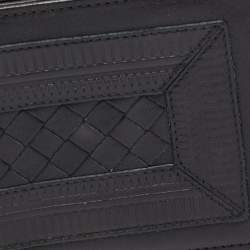Pre Owned Bottega Veneta Black Intrecciato Leather Bifold Wallet