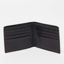 Pre Owned Bottega Veneta Black Intrecciato Leather Bifold Wallet
