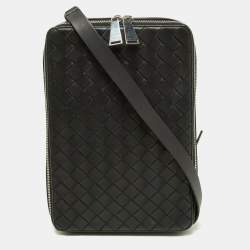Bottega Veneta Black Intrecciato Packable Messenger Bag – BlackSkinny