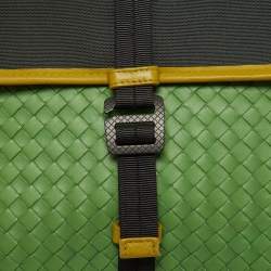 Pre Owned Bottega Veneta Multicolor Nylon Leather Zip Pouch