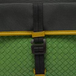 Pre Owned Bottega Veneta Multicolor Nylon Leather Zip Pouch
