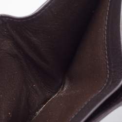 Pre Owned Bottega Veneta Dark Brown Intrecciato Leather Bifold Wallet