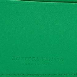 Bottega Veneta Green Intrecciato Leather Bifold Wallet