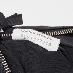Pre Owned Bottega Veneta Black Intrecciato Nylon Cassette Messenger Bag