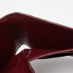 Pre Owned Bottega Veneta Burgundy Intrecciato Leather Bifold Wallet