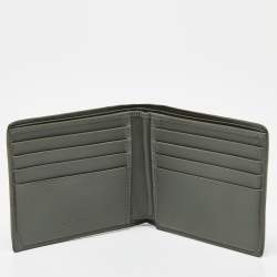 Pre Owned Bottega Veneta Olive Green Intrecciato Leather Bifold Wallet