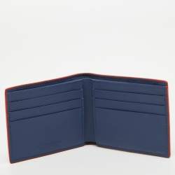 Bottega Veneta Blue Intrecciato Leather Cassette Bifold Wallet