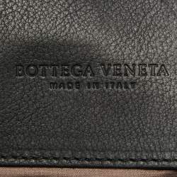 Pre Owned Bottega Veneta Black Intrecciato Leather Briefcase Bag
