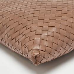 Bottega Veneta Brown Intrecciato Leather Slim Messenger Bag   