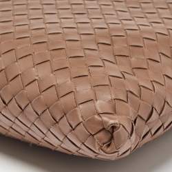 Bottega Veneta Brown Intrecciato Leather Slim Messenger Bag   