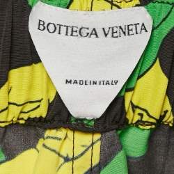 Bottega Veneta Green/Yellow Fantasia Print Crepe Short XXS