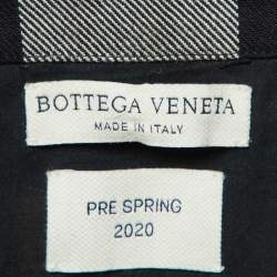 Pre Owned Bottega Veneta Monochrome Checked Cotton Oversized Shirt M