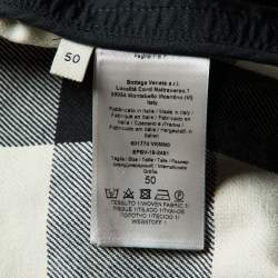 Pre Owned Bottega Veneta Monochrome Checked Cotton Oversized Shirt M