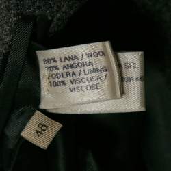 Bottega Veneta Grey Wool Felt Double Breasted Coat M