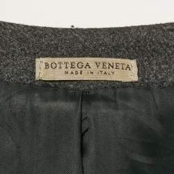 Bottega Veneta Grey Wool Felt Double Breasted Coat M