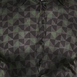 Bottega Veneta Black/Green Graphic Print Jersey T-Shirt M