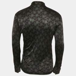 Bottega Veneta Black/Green Graphic Print Jersey T-Shirt M