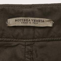 Pre Owned Bottega Veneta Khaki Green Cotton Blend Cruise Pants M