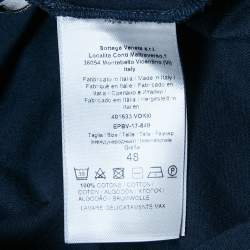 Bottega Veneta Navy Blue Jersey Collared T-Shirt M