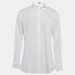 Bottega Veneta White Cotton Button Front Shirt M