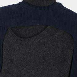 Bottega Veneta Navy Gray Knit Sweater