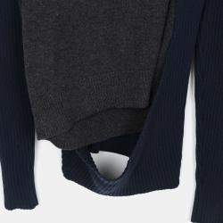 Bottega Veneta Navy Gray Knit Sweater