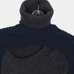 Bottega Veneta Navy Gray Knit Sweater