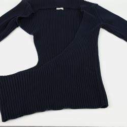 Bottega Veneta Navy Gray Knit Sweater