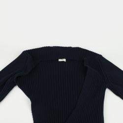 Bottega Veneta Navy Gray Knit Sweater