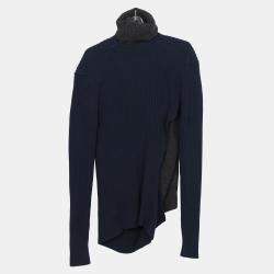 Bottega Veneta Navy Gray Knit Sweater