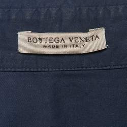 Bottega Veneta Blue Cotton Short Sleeve Shirt S
