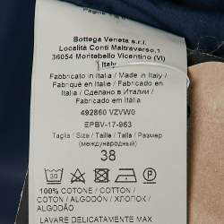 Bottega Veneta Blue Cotton Short Sleeve Shirt S