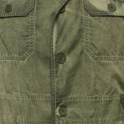 Bottega Veneta Green Washed Cotton Field Jacket XXL