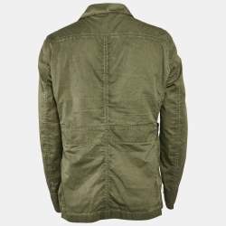 Bottega Veneta Green Washed Cotton Field Jacket XXL